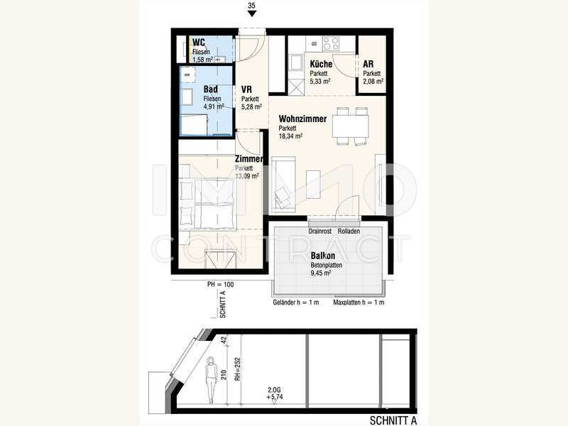 Dachgeschosswohnung in 2326 Lanzendorf - 4