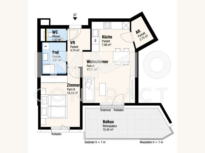 Dachgeschosswohnung in 2326 Lanzendorf - 3