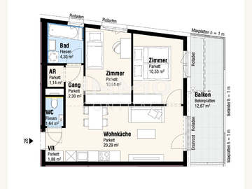 Dachgeschosswohnung in Lanzendorf /  Bruck an der Leitha