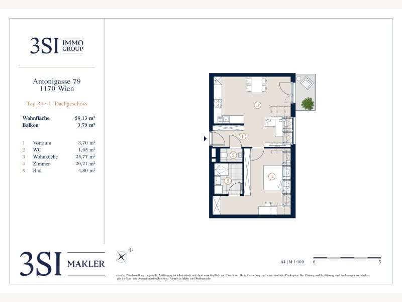Dachgeschosswohnung in 1180 Wien - 3