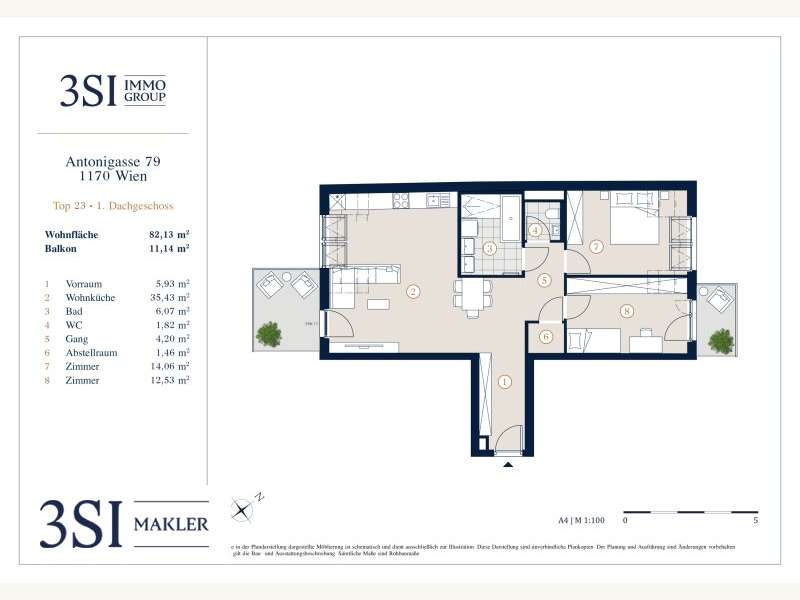 Dachgeschosswohnung in 1180 Wien - 3